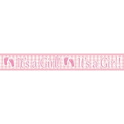 Plaid Baby Girl Foil Banner