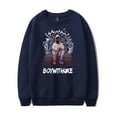 thumbnail image 1 of Boywithuke Sweat à Manches Longues Col Rond pour Hommes/femmes Unsiex Mode Hiver Mode Urbaine, JX44039-Navyblue,S, 1 of 2