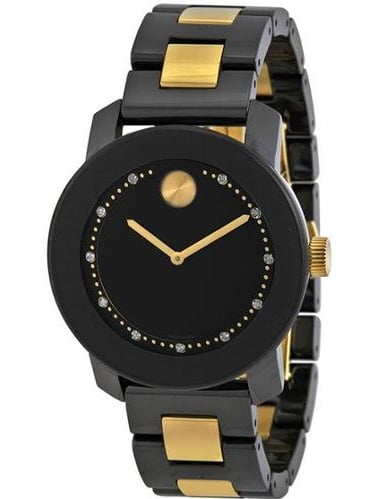 Movado Bold Black Ceramic Unisex Watch 