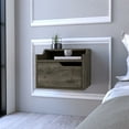 thumbnail image 3 of Floating Nightstand In Dark Brown For Bedroom: Streamlined Storage Option Spacious Drawer & Modern Look, 3 of 4
