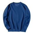 thumbnail image 4 of Zylanna Men's Big & Tall Long Sleeve Sweatshirt, V-Neck Solid Color Fall and Winter Loose Fit Casual Pullover Tops for Daily Wear Blue, 4 of 9