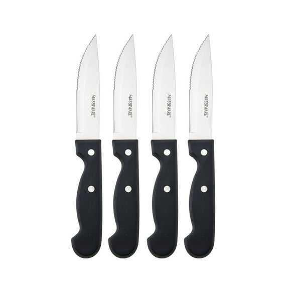 Couteaux à bifteck à ensemble de 4 pièce à trois rivets de Farberware Ensemble de couteaux à steak