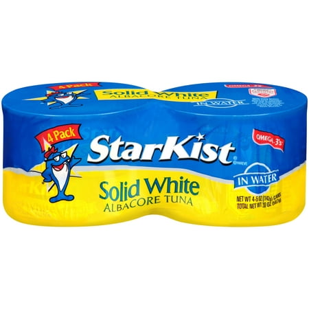 (4 Cans) StarKist Solid White Albacore Tuna in Water, 5