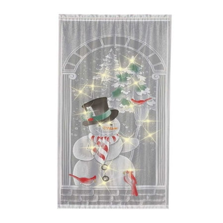 LeKing Christmas Snowman Christmas Curtains Christmas Curtains Vertical