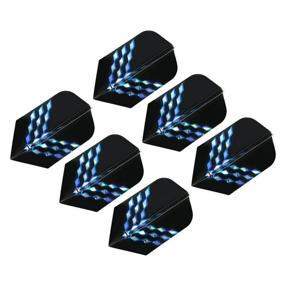 Uxcell Slim Dart Flights, 6 Pack PET Dart Accessories, Black Blue