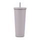 thumbnail image 1 of Advancent Taza de café con pajita de acero inoxidable, doble capa de vacío, taza de 500ml con aislamiento térmico, taza antifugas, taza con aislamiento Mostrada No.03 Advancent HA007937-03B, 1 of 6