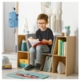 thumbnail image 2 of 6-Cubby Kids Bookcase with Reading Nook and Cushion, Multi-Purpose Storage Organizer for Bedroom, Living Room, Natural, 2 of 5