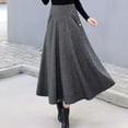 thumbnail image 5 of Ladies Winter Maxi Skirt Bell Skirt Tartan Vintage Long Plaid Skirt Women's Wool Skirt Elastic High Waist Long Petticoat Skirts Winter Skirt Dresses Pleated Skirt L, 5 of 5
