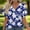 Blue, variant on Dolkfu V Neck Tops for Women Floral Short Sleeve Blue Graphic Tees Casual Funny Shirts for Women L