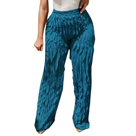 Summer Pants for Women Pants Women Business Casual Womens Work Stretchy Compression Dress Ladies Plaid Work Casual Straight Leg for Hiking plus Workout Fall Jumpsuits Blue XL
