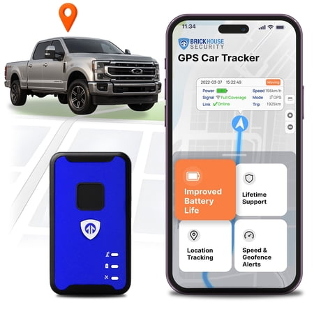 Brickhouse Security Spark Nano 7 GPS Tracker for Vehicles - Covert Car Tracker Device and Fleet GPS Tracker - GPS Tracking Device with App and 4G LTE Coverage in North America - Subscription Required
