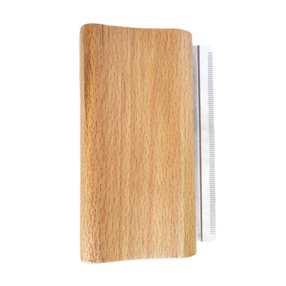 Wooden Pet Grooming Brush Efficient Deshedding Tool for Dogs Cats and Horses Gentle Detangling Comb for Coat Care