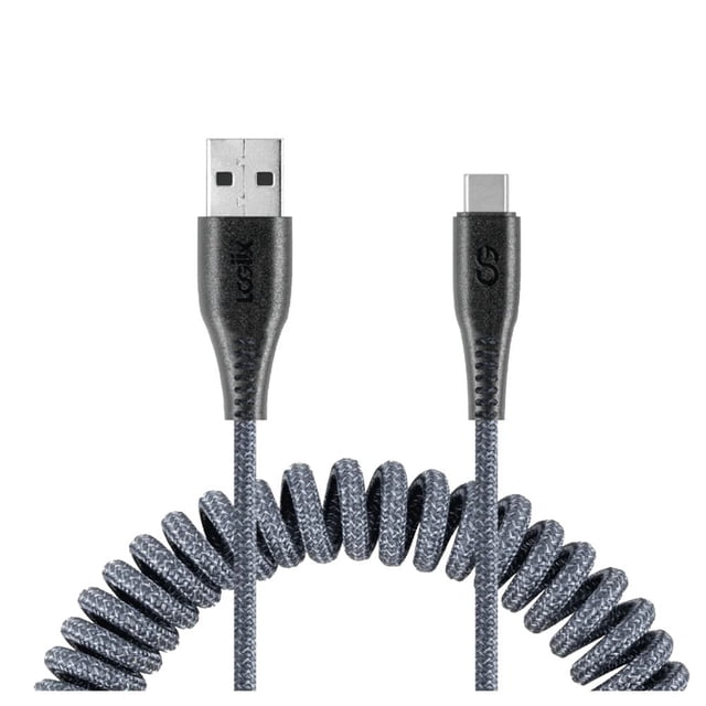 LOGiiX Piston Connect Coil USB-A a Lightning - Gris