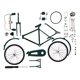thumbnail image 3 of Bicicleta modelo bicicleta juguete estantería desmontable Diecast miniatura para bicicleta de cumpleaños desmontable verde Zulema Bicicleta en miniatura, 3 of 7