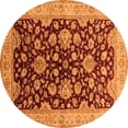 thumbnail image 1 of Ahgly Company Indoor Round Oriental Orange Traditional Area Rugs, 8' Round, 1 of 4