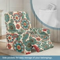 thumbnail image 3 of FKELYI Green Bohemian Flower Print Recliner Slipcover Stretchy Reclining Chair Cover with Pocket Sofa Couch Covers 4 Pack Furniture Protective Elastic Covers, 3 of 7