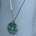thumbnail image 6 of Jade Jadeite Disc Donut pendant or Necklace with Sterling Silver Chain, 6 of 8