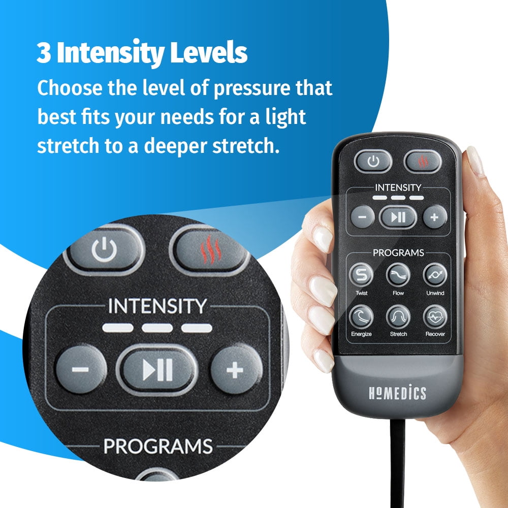 HoMedics Body Flex Back Stretching Mat with Heat, 6 Stretching Programs and 3 Intensity Levels with Removable Memory Foam Pillow, Slip Resistant and Portable for Yoga, Athletes, Home Gym