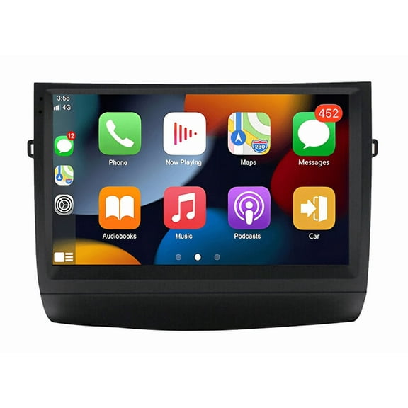 Molaner Android 14 Car Radio for Toyota Prius 2003-2009 with Wireless Carplay Android Auto,9" IPS Touch Screen Car Stereo with GPS Navi/Bluetooth/WiFi/SWC/Mirrorlink, 4 64G