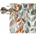 thumbnail image 5 of Orange Leaves Kitchen Curtains and Valances Set, Rod Pocket Curtains Tier Farmhouse Window Curtains 36 Inch Length, Fall Green Botanical Eucalyptus Leaf Plants 3 Piece Kitchen Curtains Set, 5 of 6