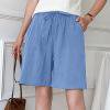 thumbnail image 1 of Pantalons pour Femmes Mode Été Décontracté avec Poches Bleu TG, 1 of 6