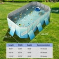 thumbnail image 4 of YYW 101" Foldable Swimming Pool for 1-6 People, Large Non-inflatable Above Ground Pools for Kids Family(Sky Blue), 4 of 10