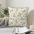 thumbnail image 6 of Fotbe Cute Cow Pattern Velvet Decorative Throw Pillow Covers with Elegant Piping, Soft Plush Cushion Cover for Sofa, Bed, Car, Office-20"x20", 6 of 8