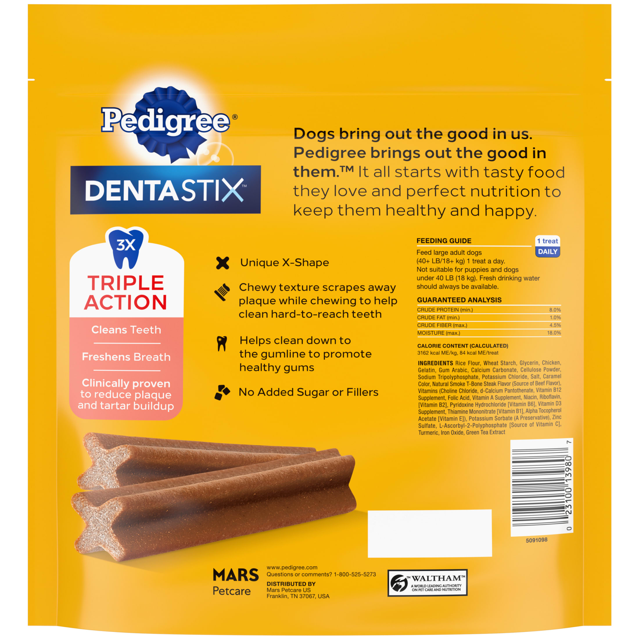 Pedigree Dentastix Large Breed Beef Flavor, 2.08 Lb photo 2
