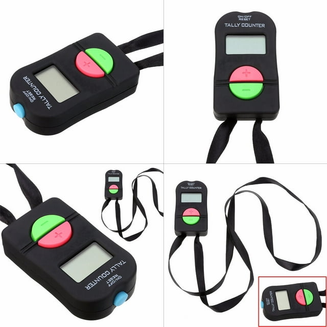 2Pcs 9999 Counts 4 Digit Counter Portable Football Match Basketball Competition Golf Game Manual Press Digital Counting Device