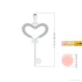 thumbnail image 3 of ANGARA Natural Pave-Set Diamond Heart Key Pendant in 925 Sterling Silver for Women (Size-1.2mm| Color-K| Clarity-I3) | April Birthstone, Anniversary, Jewelry Gift for Women | Natural Diamond Necklace, 3 of 7
