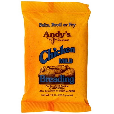 Andy's Seasoning Mild Chicken Breading, 10 oz (Pack of 6)