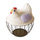 thumbnail image 3 of Cesta de huevo de pollo huevo contenedor titular de alambre de hierro portátil huevo de pollo titular encimera de recogida de huevos cesta para , Violeta, 3 of 8