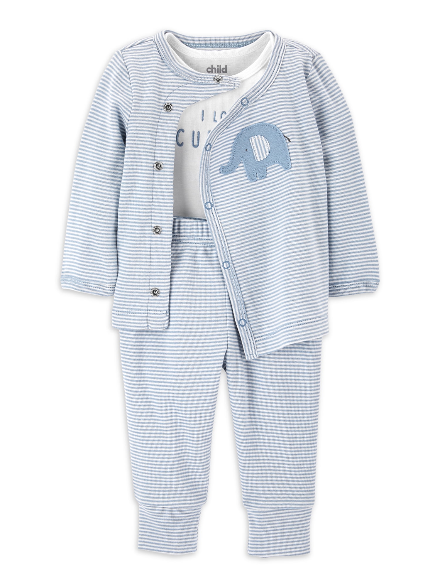 Carter's Child of Mine Baby Boy Take Me Home Cardigan Set, 3-Piece, Preemie-24 Months