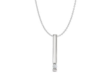 Vertical Bar Pendant White Gold 