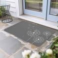 thumbnail image 2 of Grey Dandelion Doormat Outdoor Entrance 16"x24", Abstract Art Simple Floral Absorb Moisture Dirt Door Mats, Non-Slip Rubber Backing Floor Mats Indoor, Low-Profile Front Door Rugs, 2 of 9
