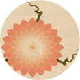 thumbnail image 1 of Ahgly Company Machine Washable Indoor Round Transitional Orange Area Rugs, 8' Round, 1 of 7
