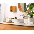 thumbnail image 6 of MOCA AUTOPARTS Marble Look Bathroom Accessories Set, 3-Piece, White, Ceramic, 6 of 9