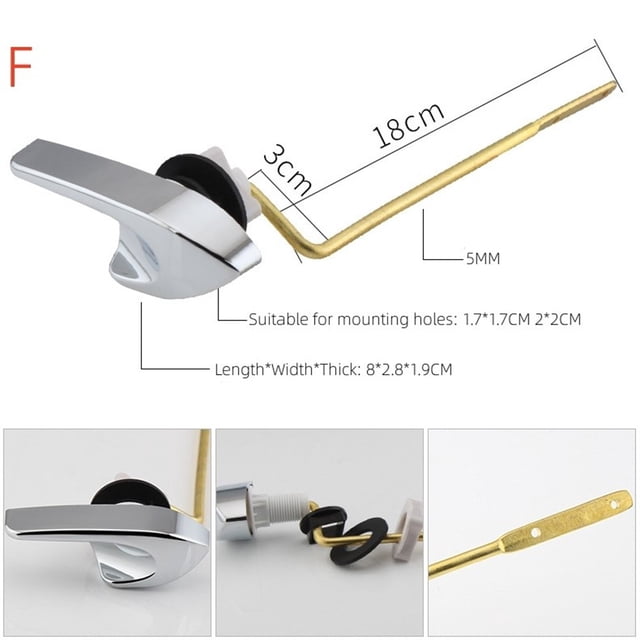Various Sizes Toilet Tank Flush Lever Toilet Handle Trip Levers Fit Most Toilet