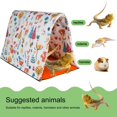 thumbnail image 4 of Cama de piel de reptil, alfombrilla para la siesta de lagarto, tienda de campaña para el escondite de descanso cálido para hámster Gecko, accesorios p Zorro naranja Sunnimix Cama para dormir de reptil, 4 of 8
