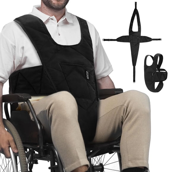 Cinturón De Seguridad MDSTOP Azul Antideslizante Con Hebilla Ajustable y Correas Médicas Para Person