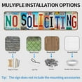 thumbnail image 2 of Vintage No Soliciting Sign for House License Plate Sign Tin Metal No Soliciting Signs for Home No Soliciting Yard Sign No Solicitors Sign No Solicitation Signs 16x4 In, 2 of 5