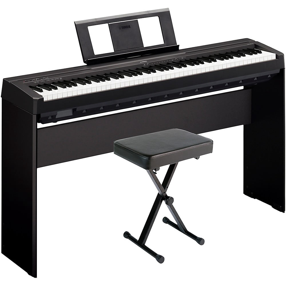 Yamaha P45LXB Digital Piano with Stand and Bench Black