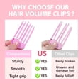 thumbnail image 3 of 2PCS Volumizing Hair Clips for Women, Hair Volume Clip Styling Tools Volumizing Comb for Fluffy Bangs Clips for Root Lift Hair Styling Tools, Root Booster Clips, Rose Red, 3 of 7