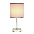 thumbnail image 2 of Creekwood Home 11.81" Chrome Petite Metal Stick Table Lamp with LED Bulb, Purple Shade, 2 of 6