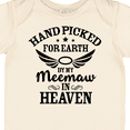 thumbnail image 4 of Inktastic Handpicked for Earth by My Meemaw in Heaven with Angel Wings Boys or Girls Baby Bodysuit, 4 of 5