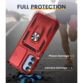 thumbnail image 5 of for Galaxy A15 5G Case, Samsung A15 5G Case with Camera Cover & 360° Kickstand Ring with Tempered Glass Screen Protector, Military Grade Shockproof Protective for A15 5G Phone Case Red, 5 of 13