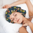 thumbnail image 6 of Kdxio Blue Floral Pattern Satin Bonnet Silk Bonnet Hair Bonnet for Sleeping Hair Bonnets for Women Curly Natural Hair, 6 of 6