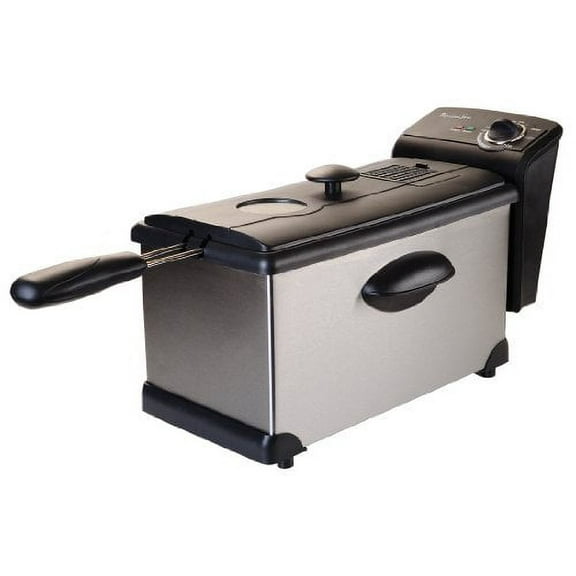 3 Lt Deep Fryer with Enamel Pot, Stainless Steel