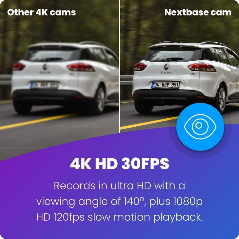 Nextbase 622GW Dash Cam 3 True 4k Ultra High-Definition Touch Screen Car  Dashboard Camera,  Alexa, WiFi, GPS, Emergency SOS, Wireless, Black