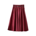 thumbnail image 2 of MarinaVida Women Ladies High Waist Long Skirt Stretch Plain Flared Pleated Long Maxi Skirt Dress, 2 of 2